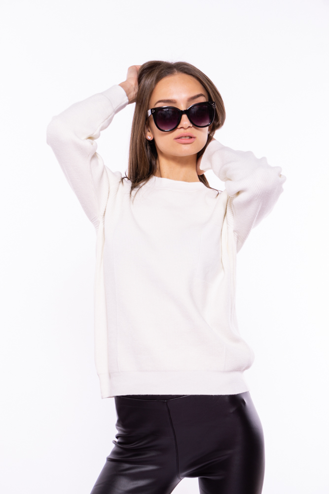 

Свитер с манжетами Time of Style 153P019 S/M Белый
