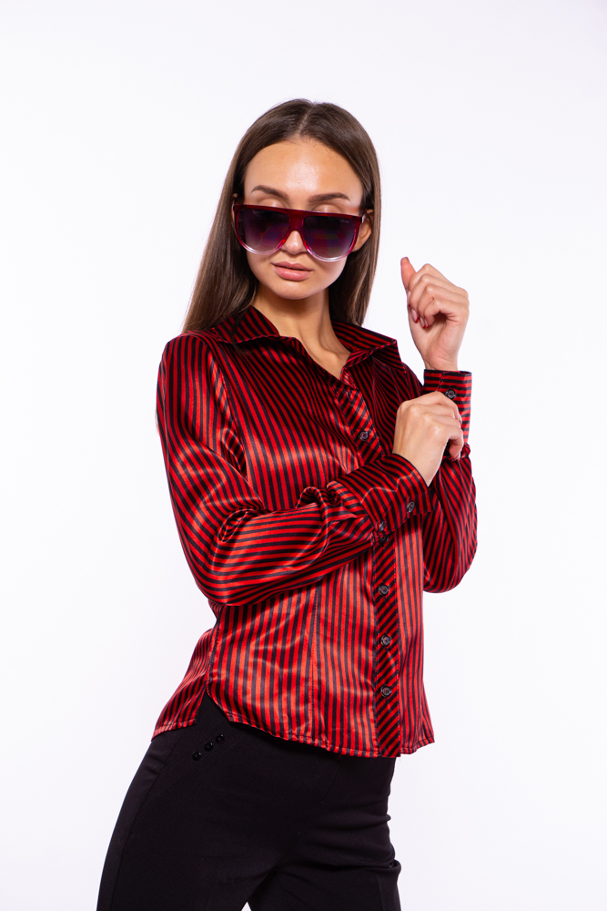 

Рубашка женская Time of Style 118P090-2 48 Красно-черный