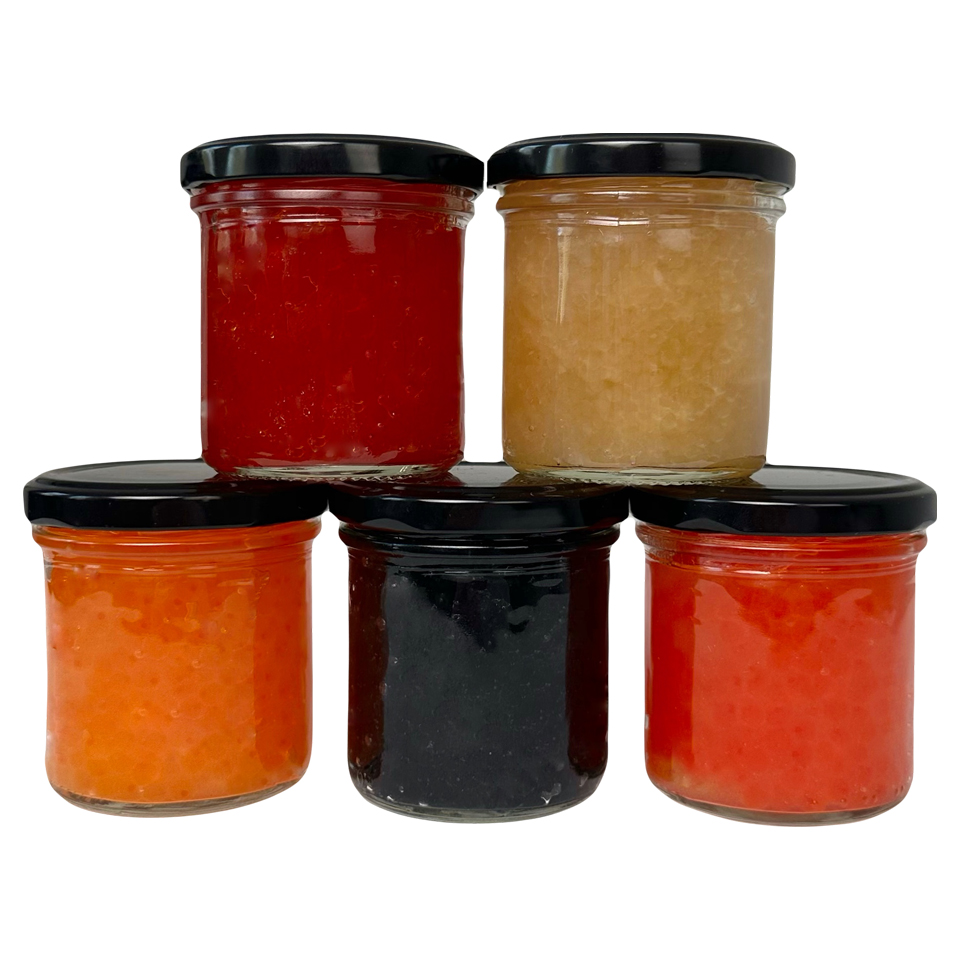 Икорный Продукт Сет \"Кета, Лосось, Горбуша, Щука, Веслонос\" 5*150 г ...