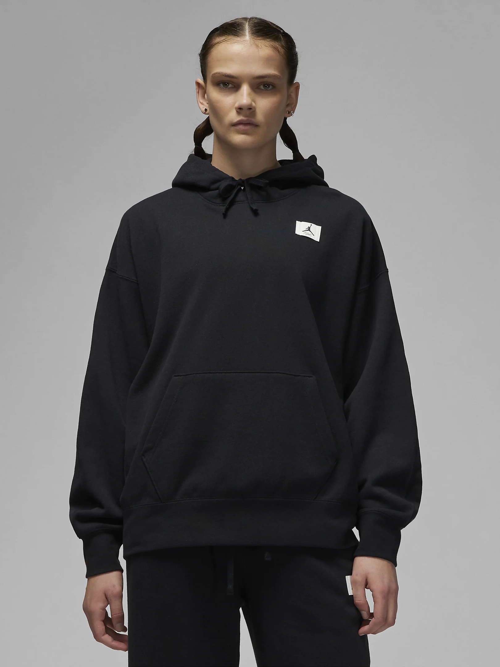 Акция на Худи женское Nike AIR Jordan Fleece Hoodie DQ4603-010 S Black от Rozetka