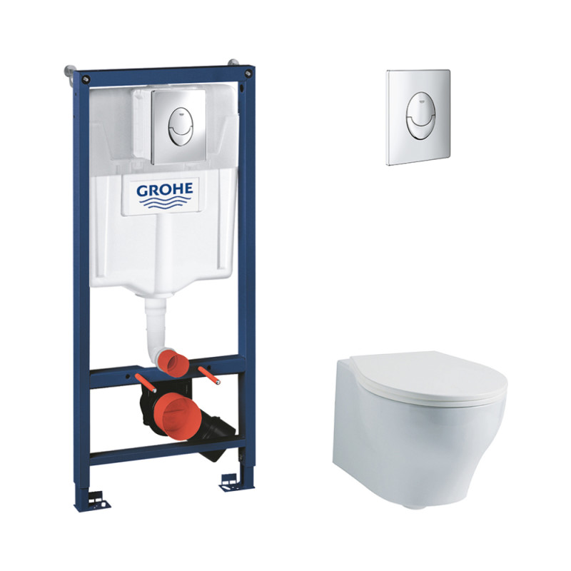 

Набор Унитаз Azzurra Vera Ver100B1Sosk С Сиденьем Azzurra Vera Ver1848Tif + Инсталляция Grohe Rapid Sl 38721001