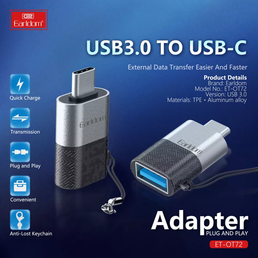 Переходник OTG USB C to USB Earldom ET-OT72 Адаптер для для компьютера с  телефона на флешку Серебристый – фото, отзывы, характеристики в  интернет-магазине ROZETKA от продавца: Meolpotamia | Купить в Украине:  Киеве,