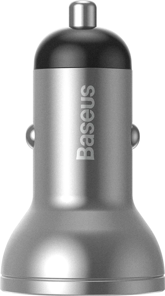 

Автомобильное ЗУ Baseus Digital Display Dual USB 4.8A Car Charger 24W CCBX-0S Silver