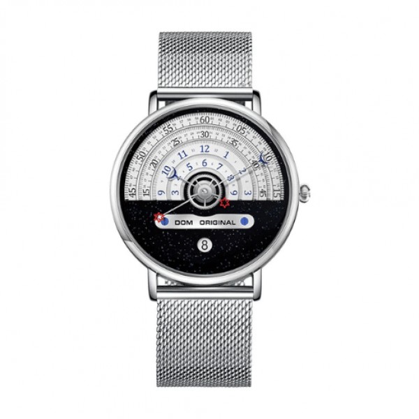 

Часы мужские DOM M-1288 с металлическим браслетом Серебристый