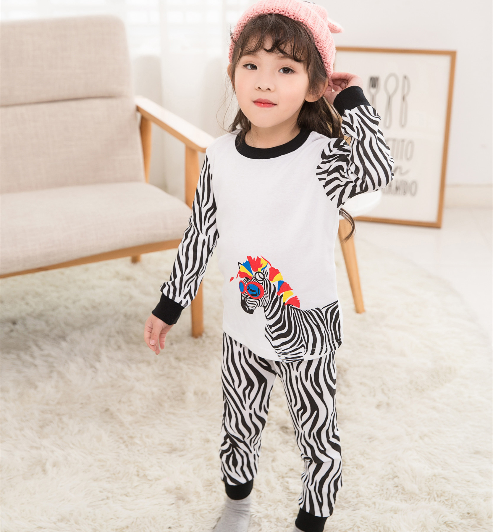 

Пижама для девочки Zebra Baobaby (90) Черный