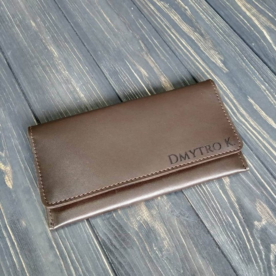 

Портмоне кожа Fresh Hand Made коричневого цвета 20*10