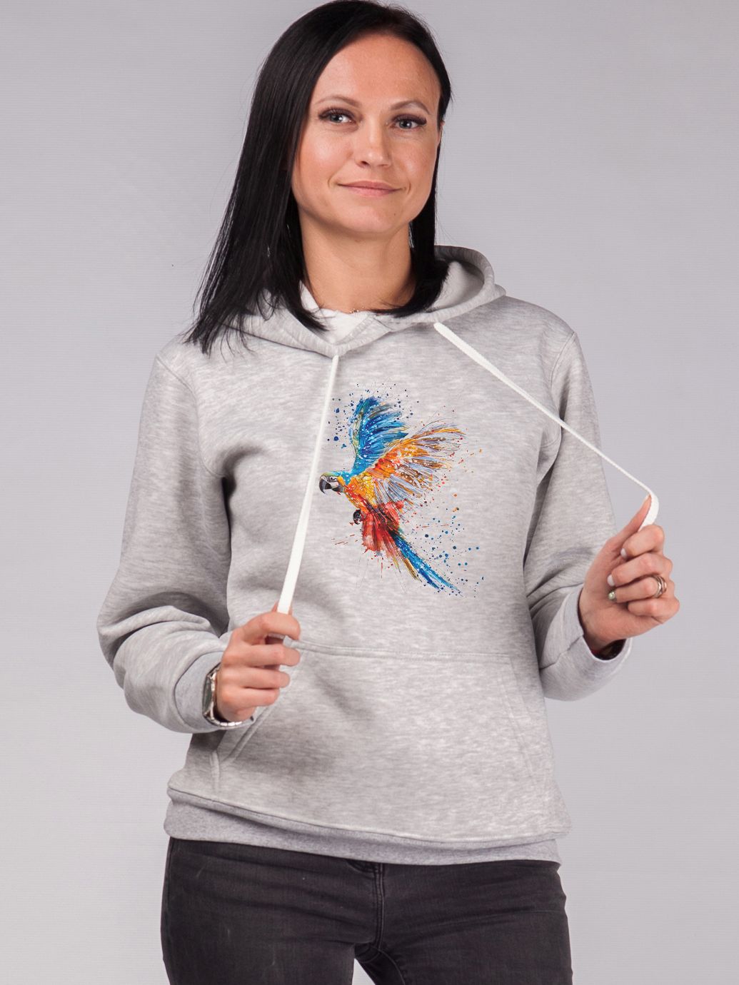 

Худи Malta Ж459-14-РЧ Bird Paint L (46) Светло-серое