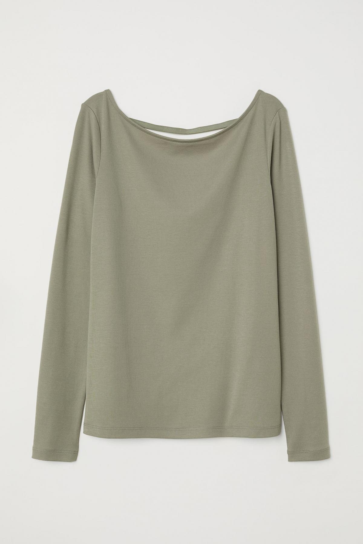 

Топ из джерси из лиоцелла H&M  Хаки, Топ из джерси из лиоцелла H&M 38 Хаки