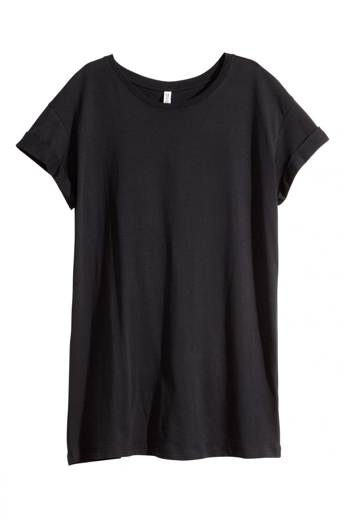 

Длинная футболка H&M s Черная