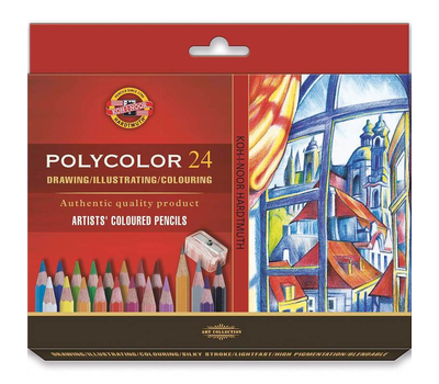 

Карандаши цветные Koh-i-Noor Polycolor 7 мм 24 цвета ассорти (3834)