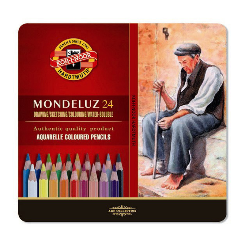 

Карандаши цветные Koh-i-Noor Mondeluz 3.8 мм 24 цвета ассорти (3724)