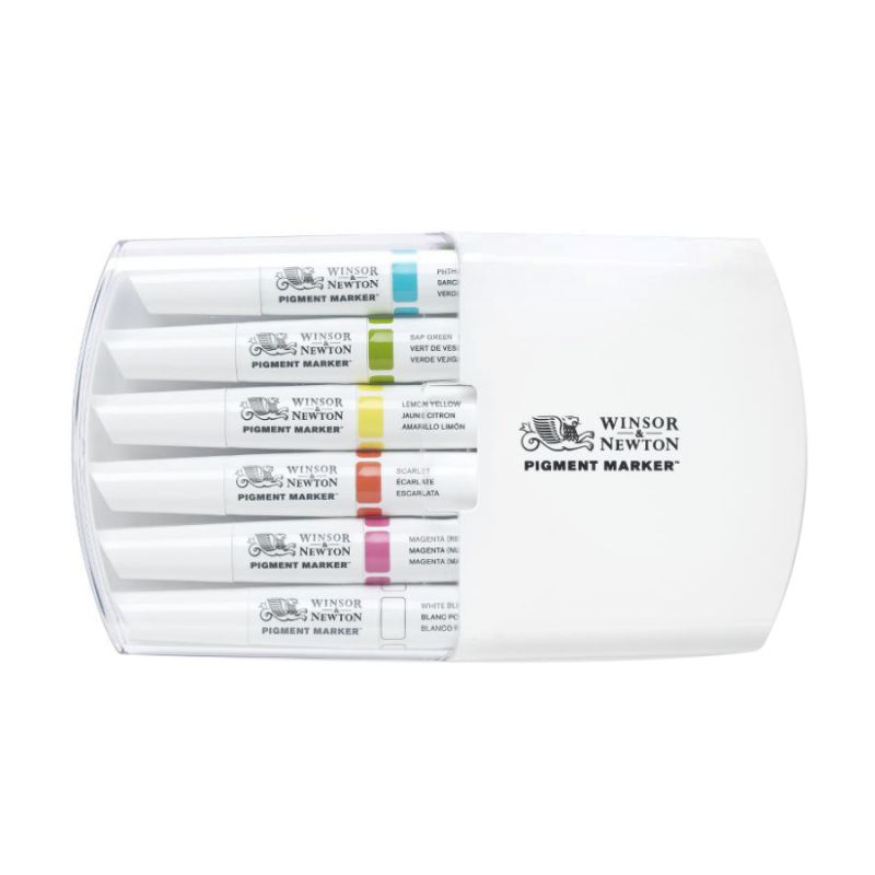 

Набор из 6-ти маркеров Winsor & Newton Pigment Marker 1 мм ассорти (0290046)