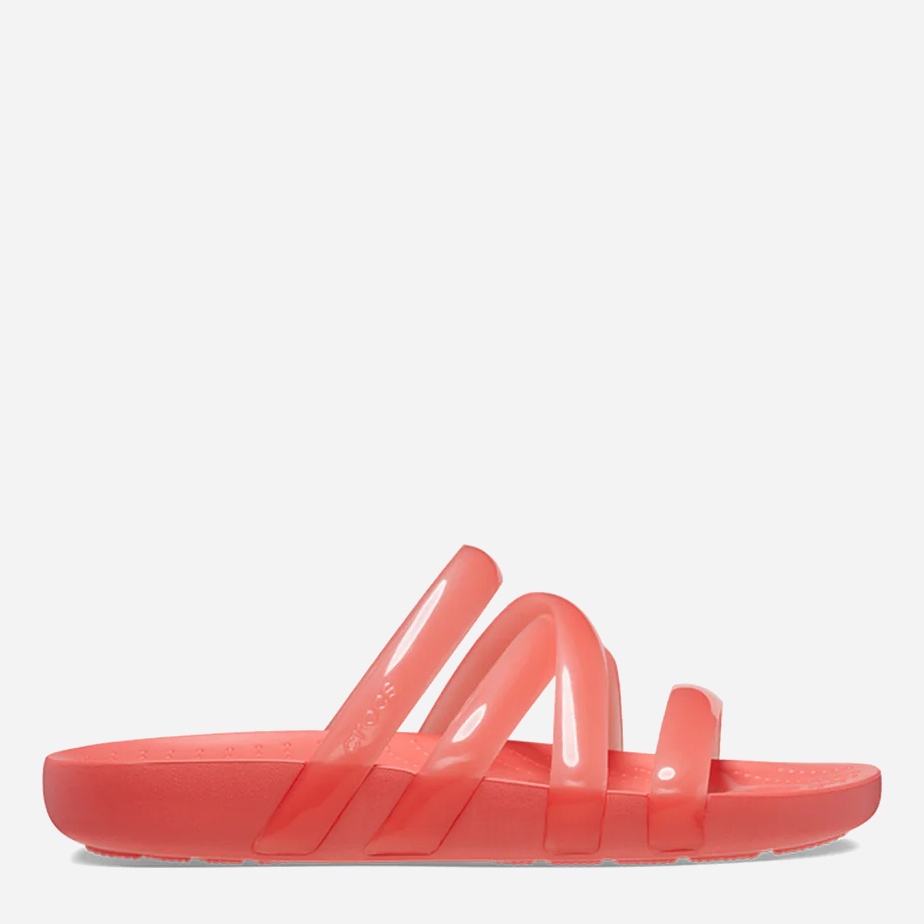 Акція на Жіночі шльопанці для пляжу Crocs Splash Glossy Strappy Neon Watermelon 208537-6VT 38-39 (W8) 24 см Рожеві від Rozetka