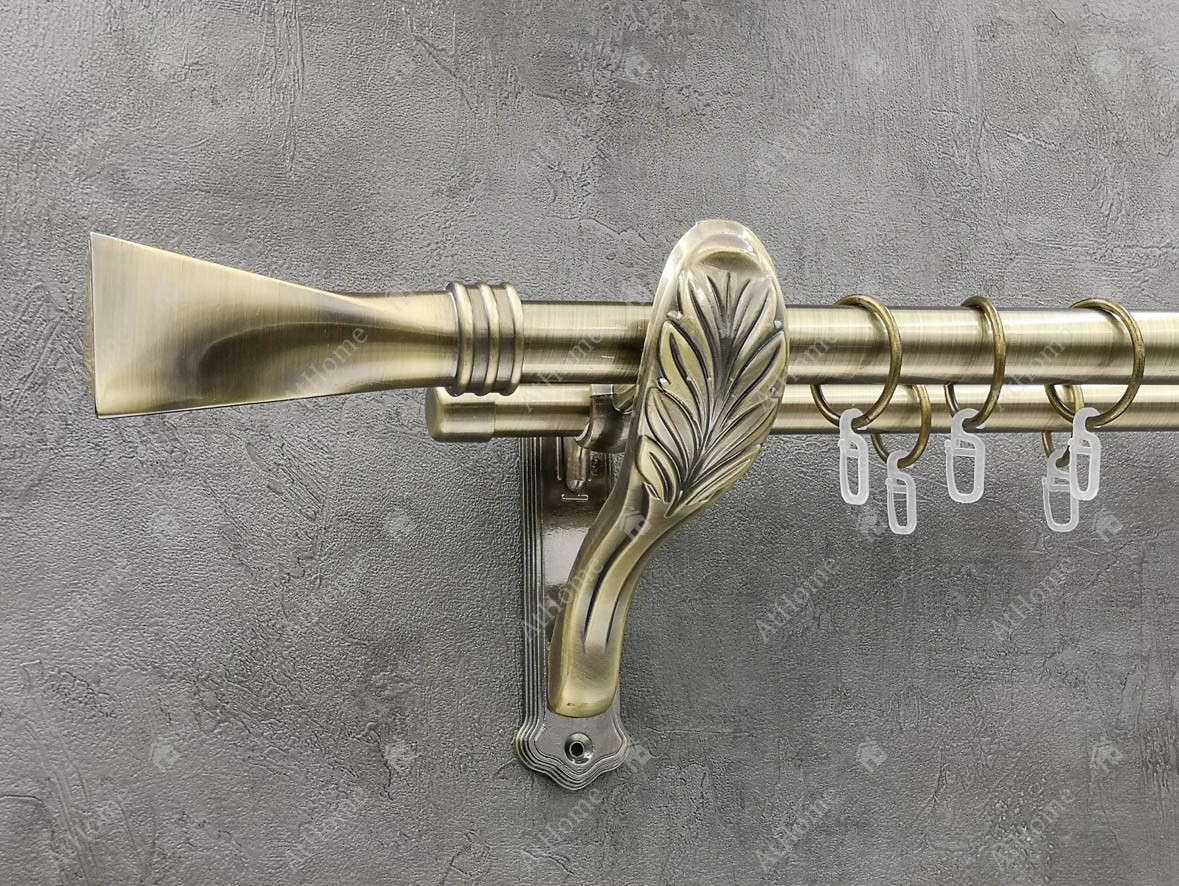 

Карниз Quadrum Свинг 320 см двойной Антик ретро 25/19 мм гладкая (кольца с крючками)