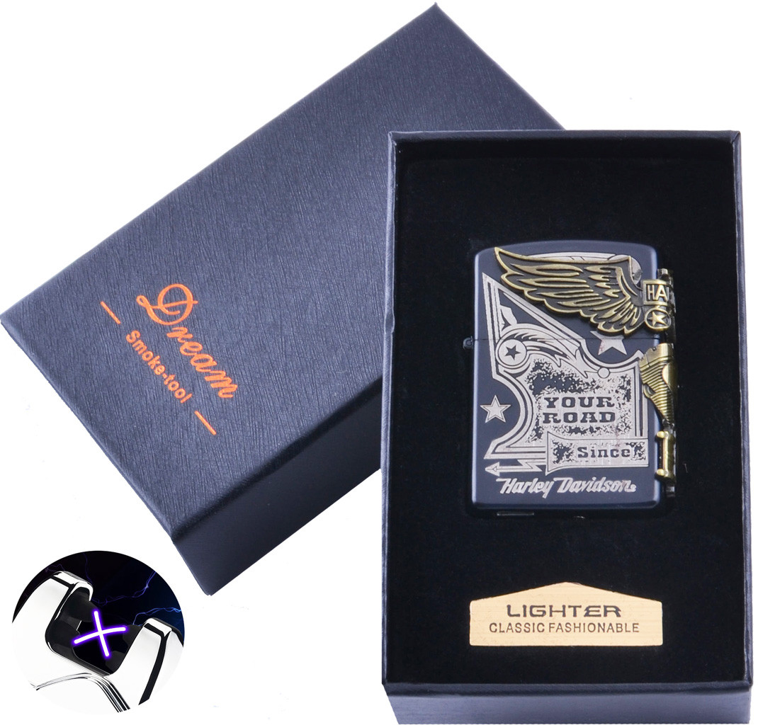 

Электроимпульсная зажигалка в подарочной коробке Harley-Davidson Miracle