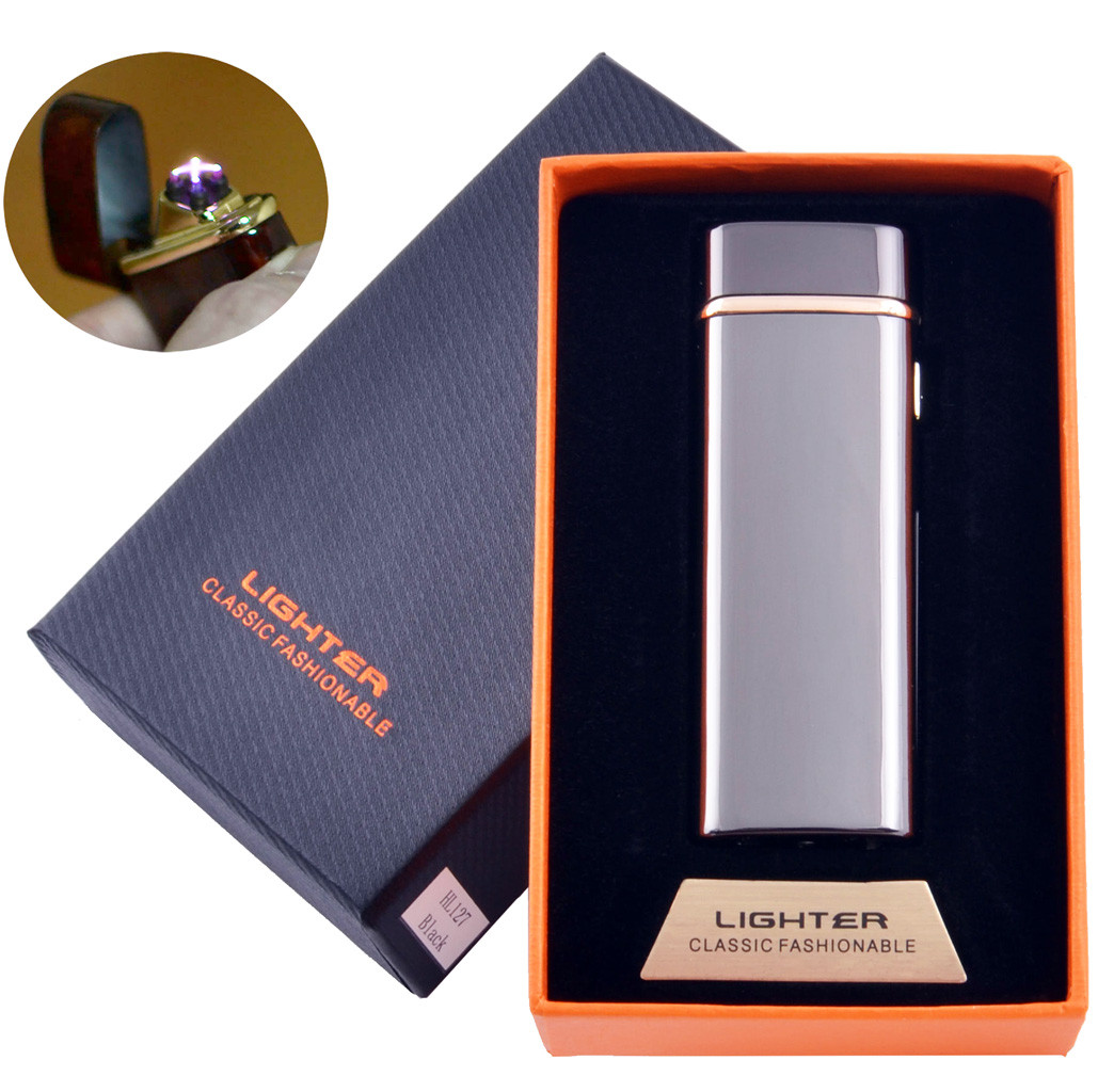 

Электроимпульсная зажигалка в подарочной коробке Lighter Premium Dark