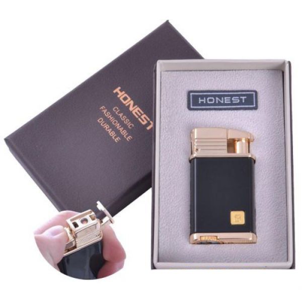 

Зажигалка подарочная Honest (Турбо пламя) Black Series