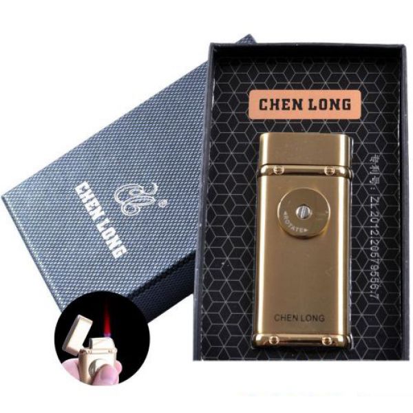 

Зажигалка подарочная Chen (Турбо пламя) Gold 1