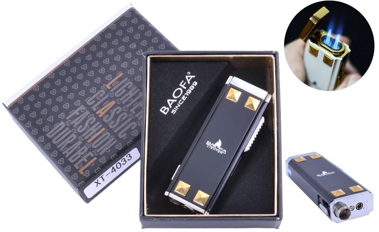 

Зажигалка подарочная Baofa (Турбо пламя) Black G