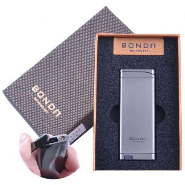 

Зажигалка в подарочной коробке Bondn (Турбо пламя) Black