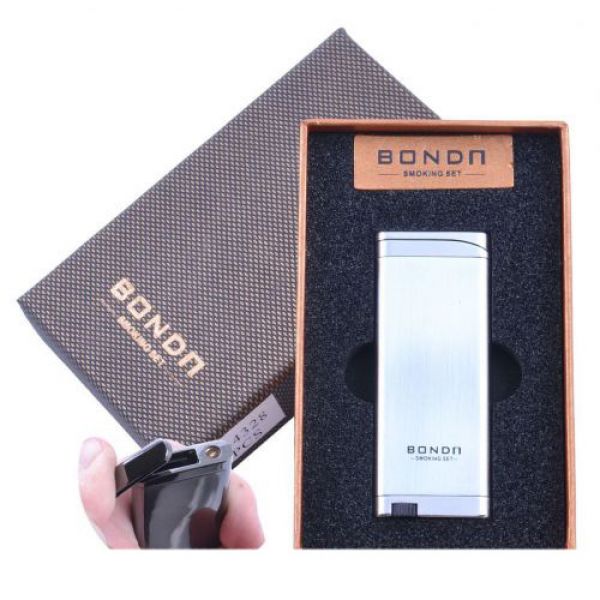 

Зажигалка в подарочной коробке Bondn (Турбо пламя) Silver