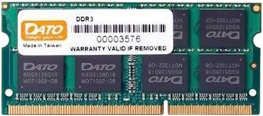 Оперативная память Dato SODIMM DDR3-1600 8192 MB PC3-12800 ...