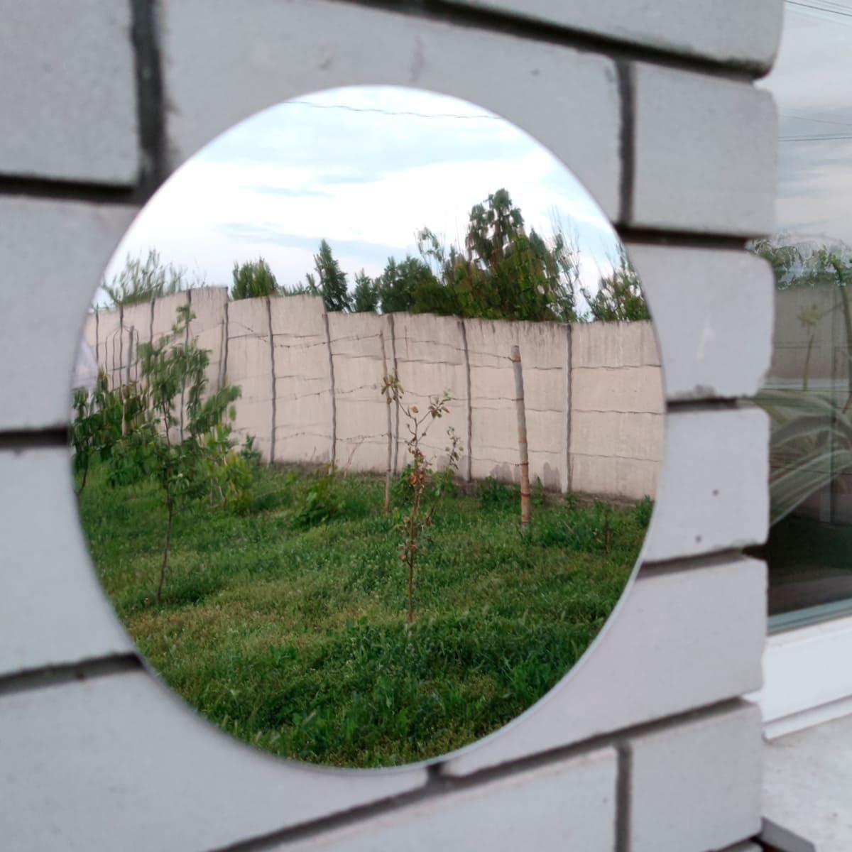 Акрилове дзеркало Sticker Wall неб'ється на самоклейці круг 330х330х2мм ...