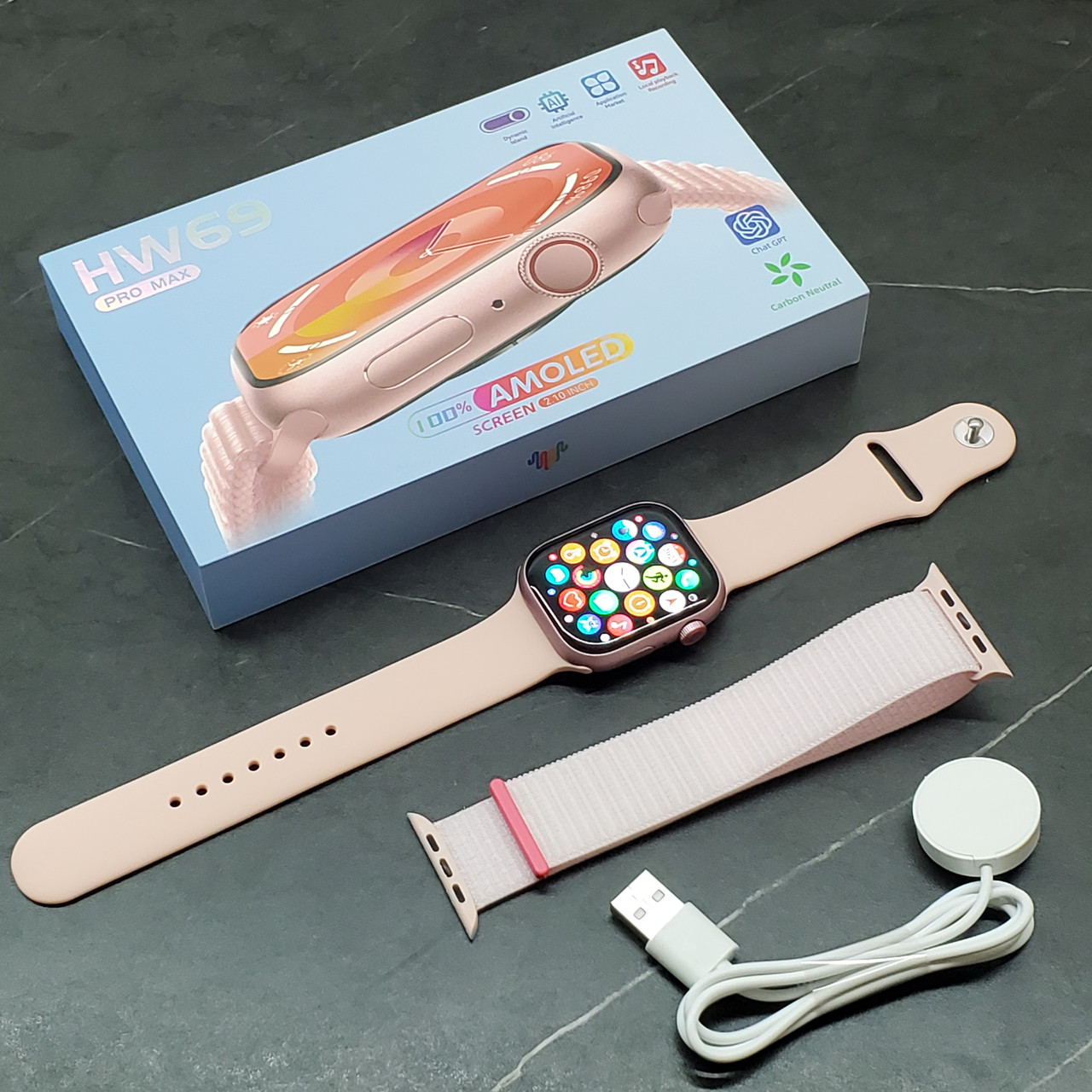 Смарт-часы Smart Watch HW69 Pro Max 45мм (series 9) AMOLED-экран с ...