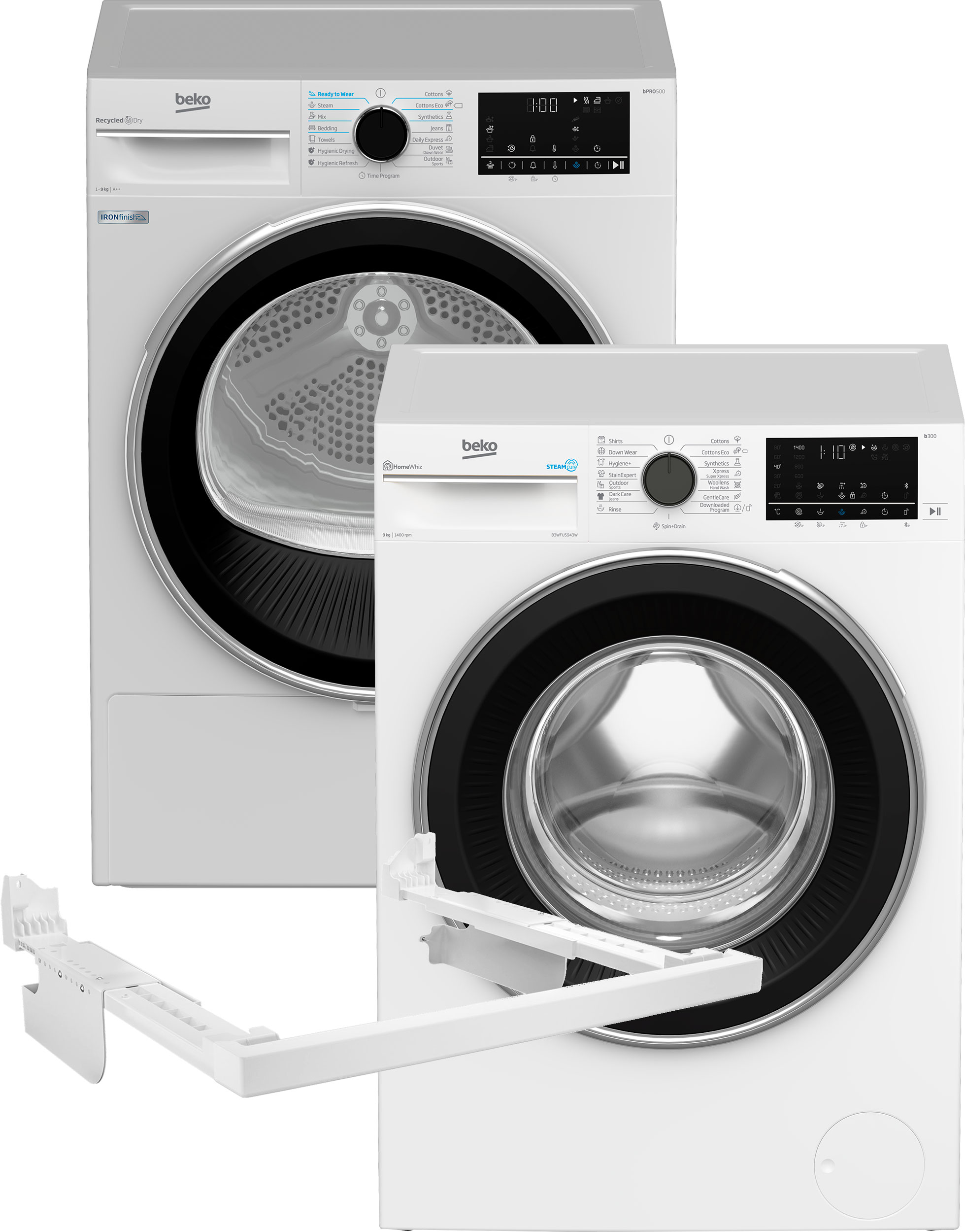 Стиральная машина BEKO B5WFU58436W + Сушильная машина BEKO B5T69233 +  Планка соединительная BEKO PSK (комплект) – фото, отзывы, характеристики в  интернет-магазине ROZETKA | Купить в Украине: Киеве, Харькове, Днепре,  Одессе, Запорожье, Львове