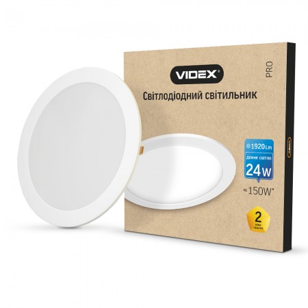 

Светильник LED встраиваемый круглый, 24W 5000K 220V, 24882, Videx