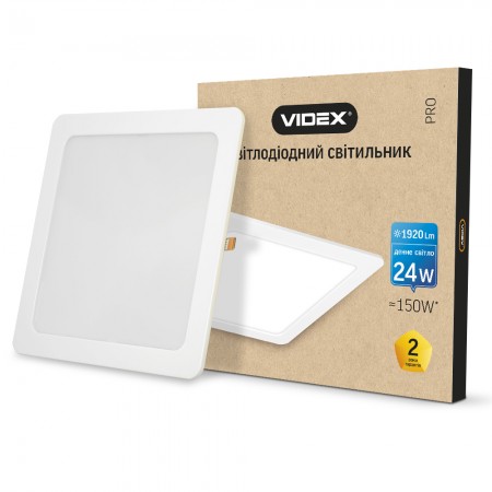 

Светильник LED встраиваемый квадрат, 24W 5000K 220V, 24881, Videx