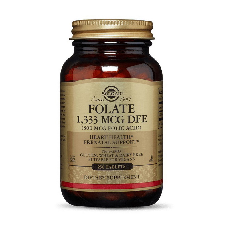 Фолиевая кислота Solgar Folate 1333 mcg DFE (Folic Acid 800 mcg) 250 ...