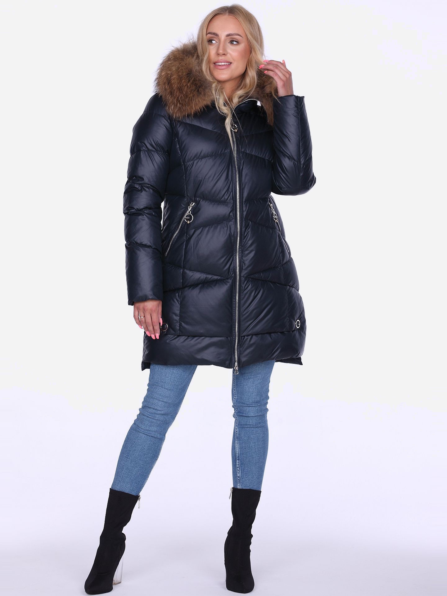 Акция на Куртка зимова жіноча PERSO BLH220038FR S Чорна от Rozetka