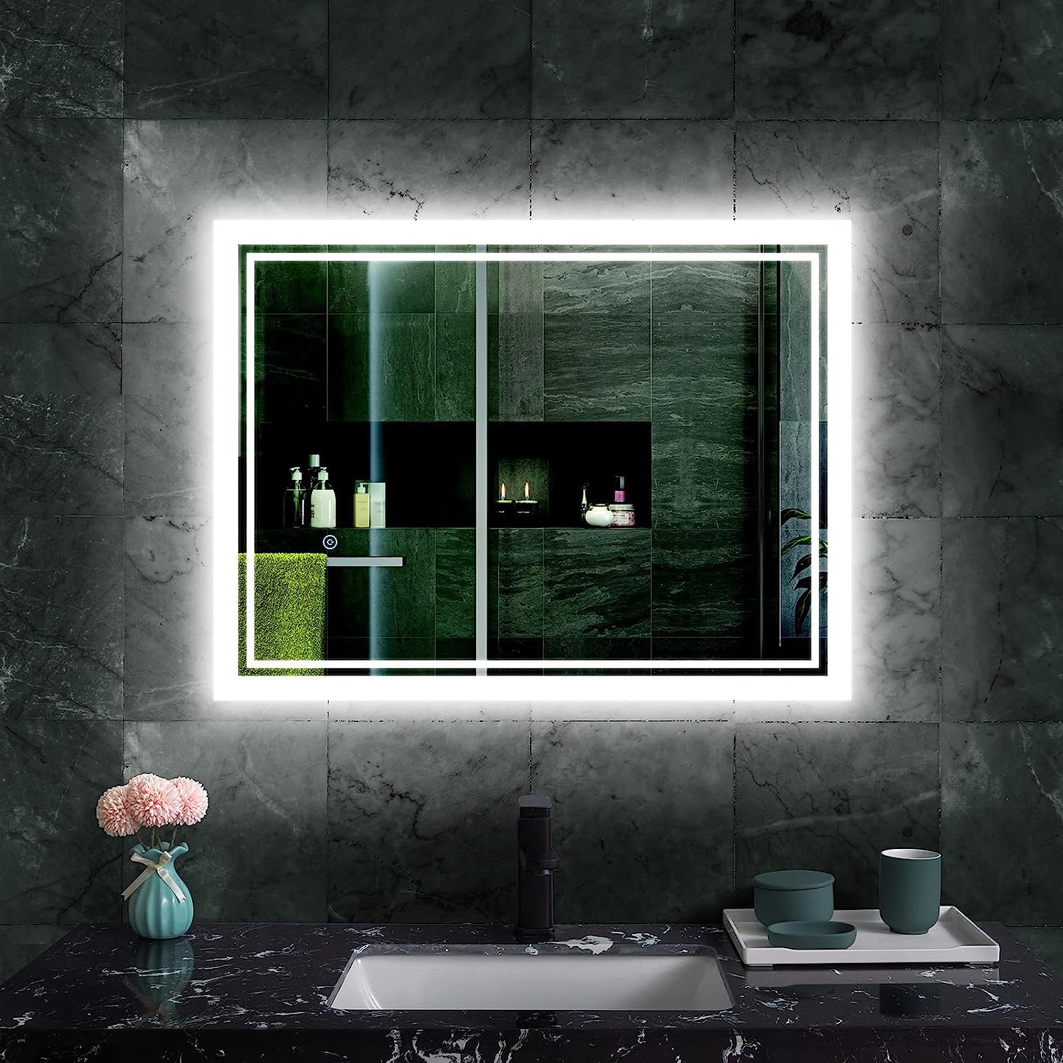 Зеркало SALI с LED-подсветкой 50х80 + сенсорное управление – фото ...