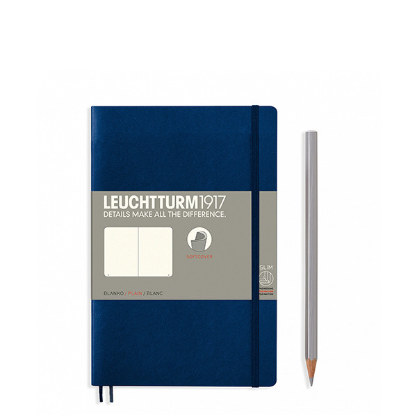 

Блокнот Leuchtturm1917 М'яка обкладинка Paperback B6 (12,5х19 см) Темно-синій Чисті аркуші (358319)