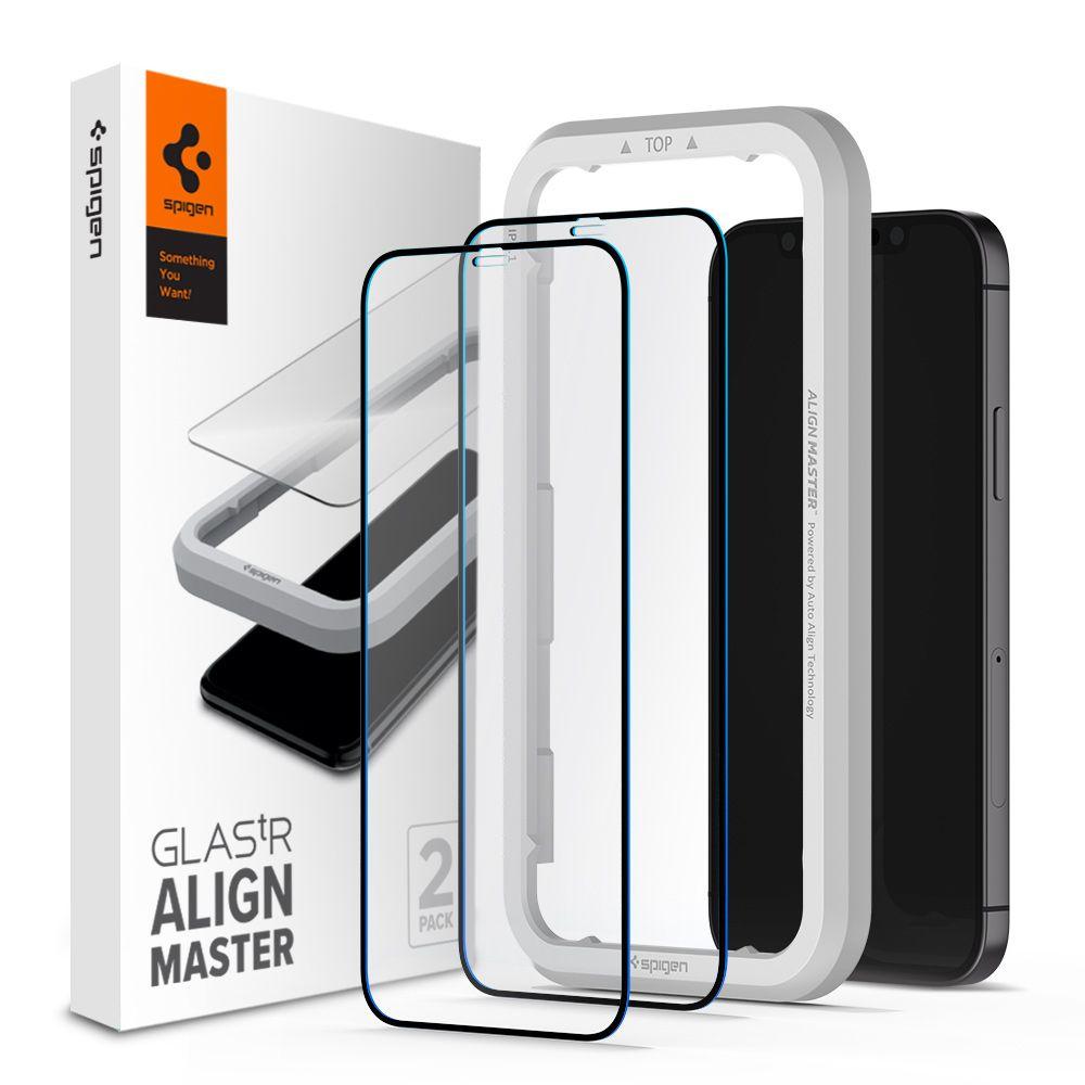 

Защитное стекло Spigen Glas.tR Align Master FC 2-Pack для iPhone 12 Pro Max Black 2шт.