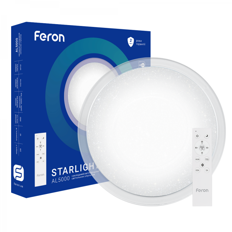 

Светодиодный светильник Feron AL5000 STARLIGHT RGB 36W