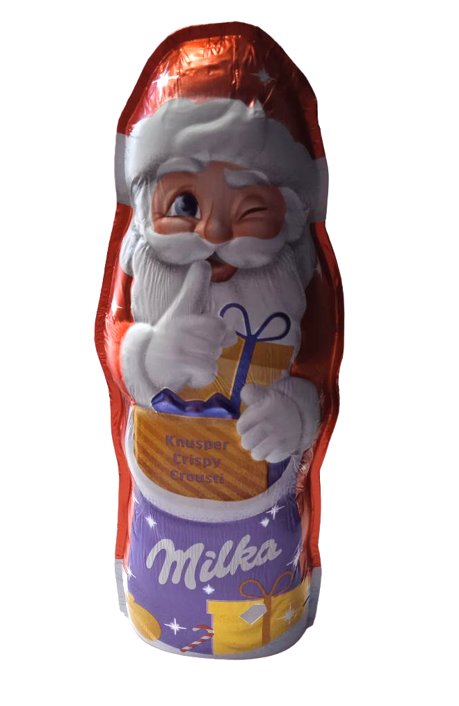 Большая шоколадная фигурка Дед Мороз Milka швейцарский молочный шоколад ...