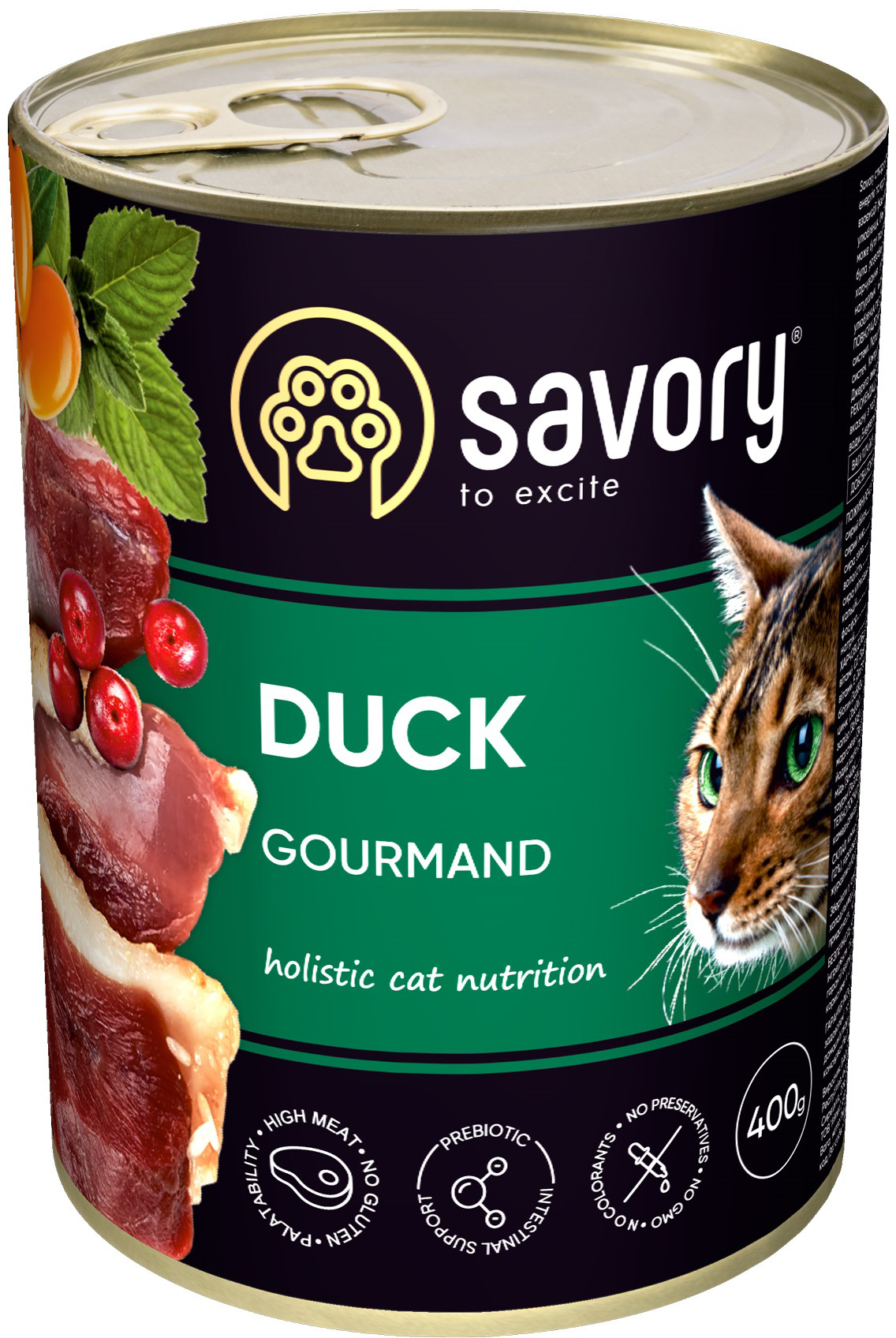 Влажный корм для котов Savory с уткой 400 г (4820232630624) – в ...