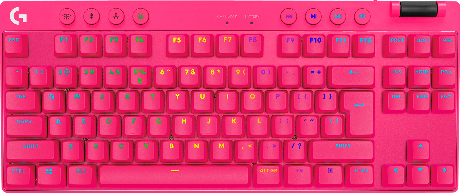 Клавиатура беспроводная Logitech G PRO X TKL Lightspeed Magenta Tactile ...