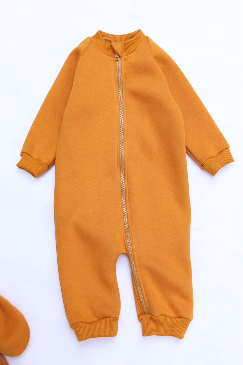 

Комбез на флисе Ohbebe 80 Горчичный