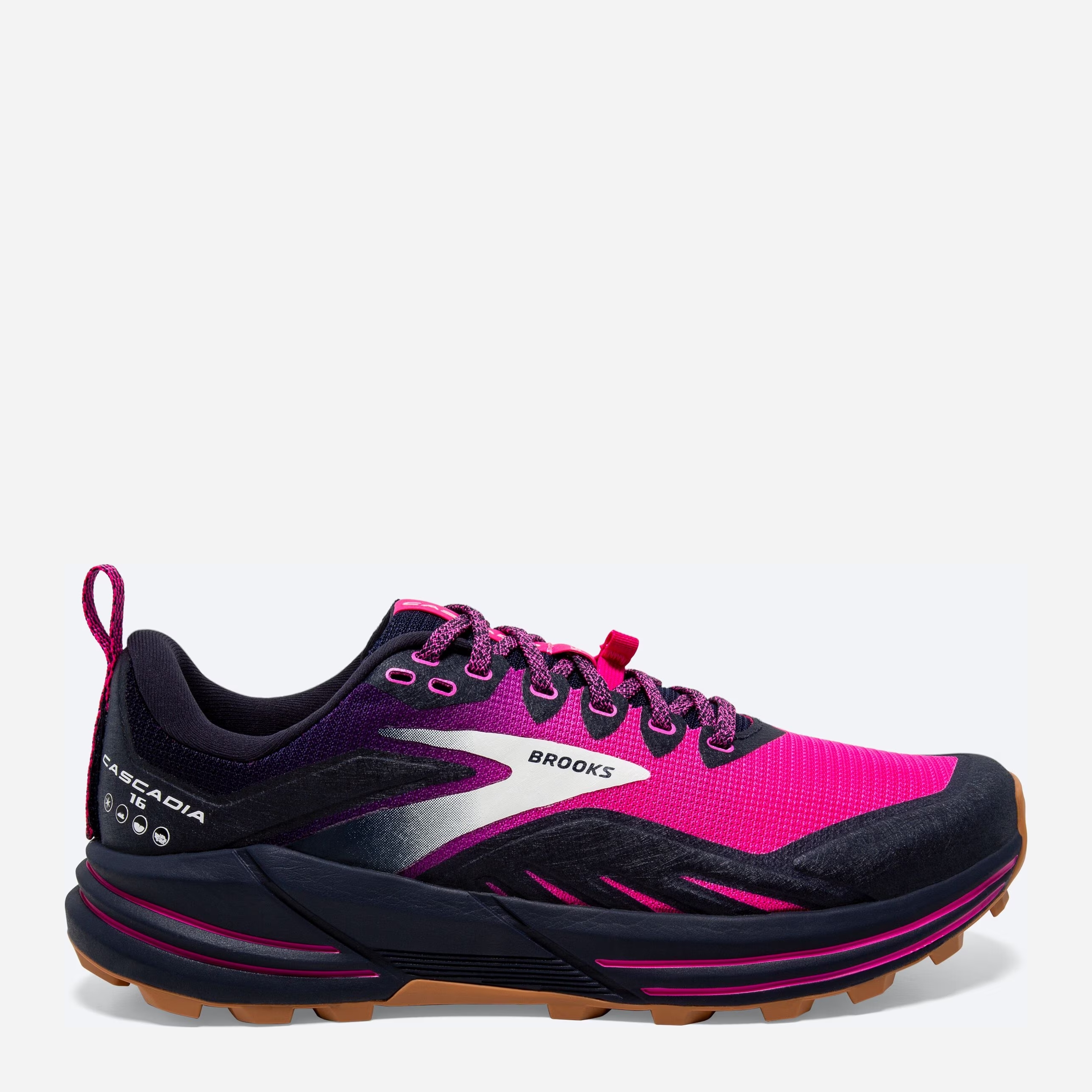 Акція на Жіночі кросівки для бігу Brooks Cascadia 16 1203631B-425 (9.5US) 41 Чорний/Рожевий від Rozetka