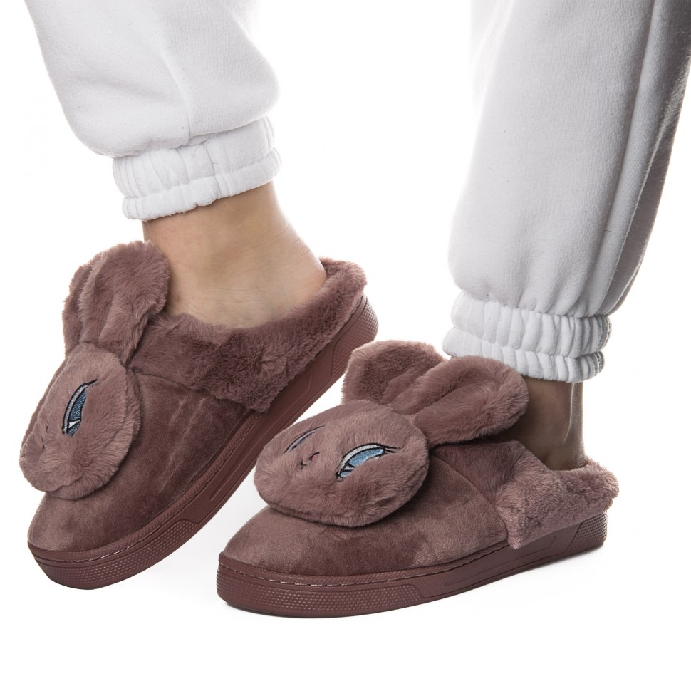 

Тапочки LR зайцы 34-36 (23,2см) бурые