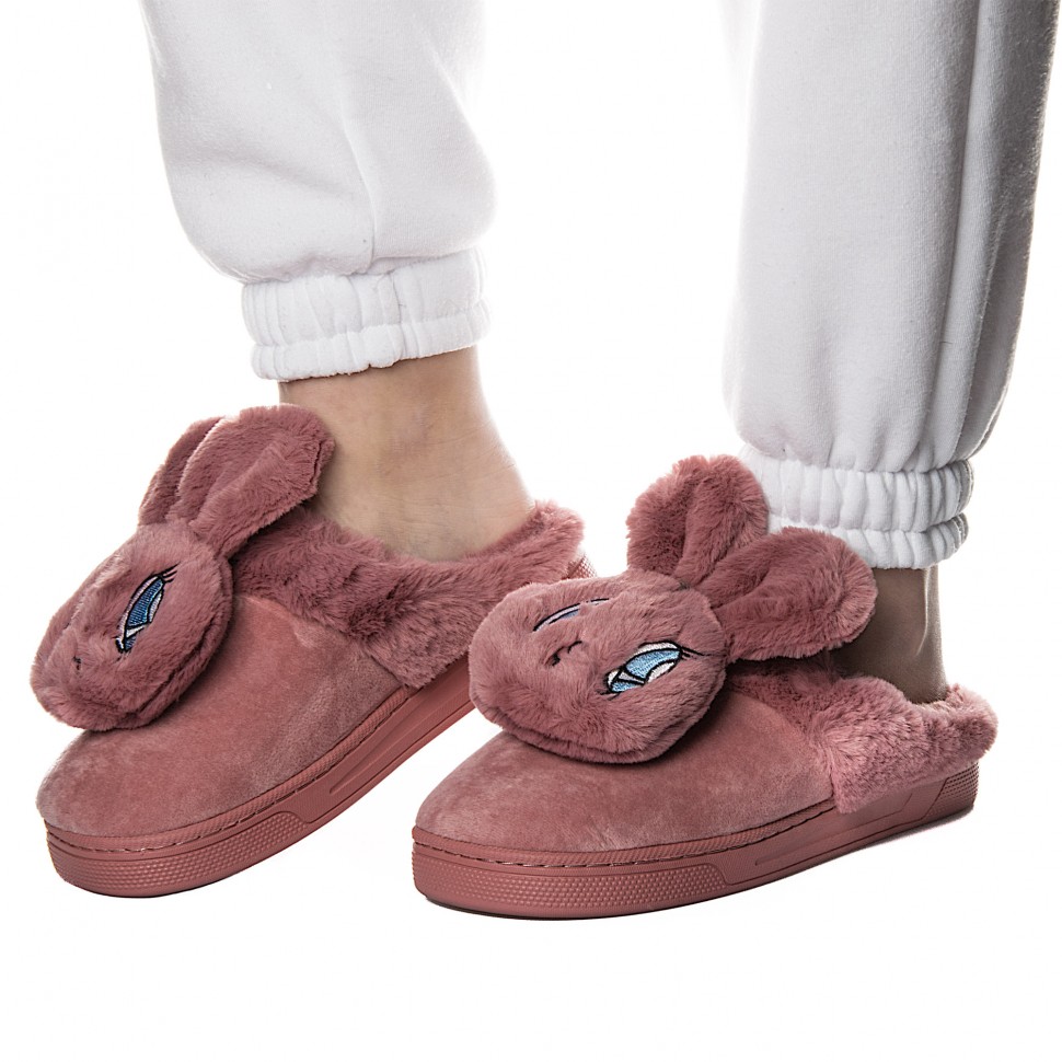 

Тапочки LR зайцы 34-36 (23,2см) персиковые