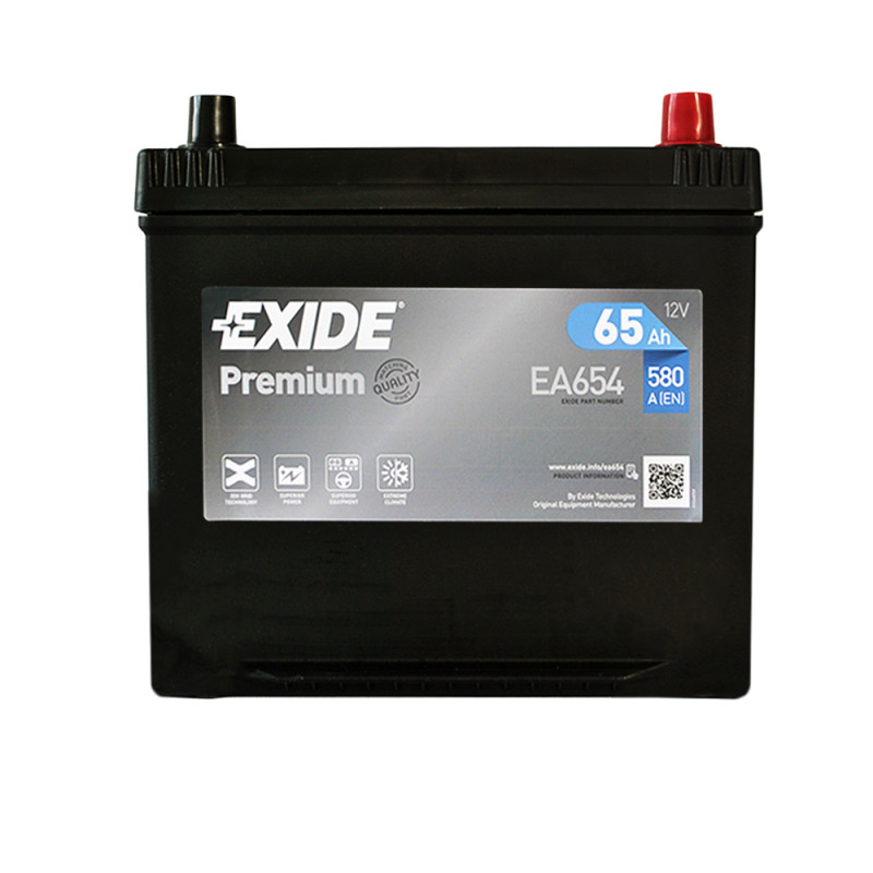 Exide EA654 Premium Carbon Boost 12V 65Ah 580A Autobatterie