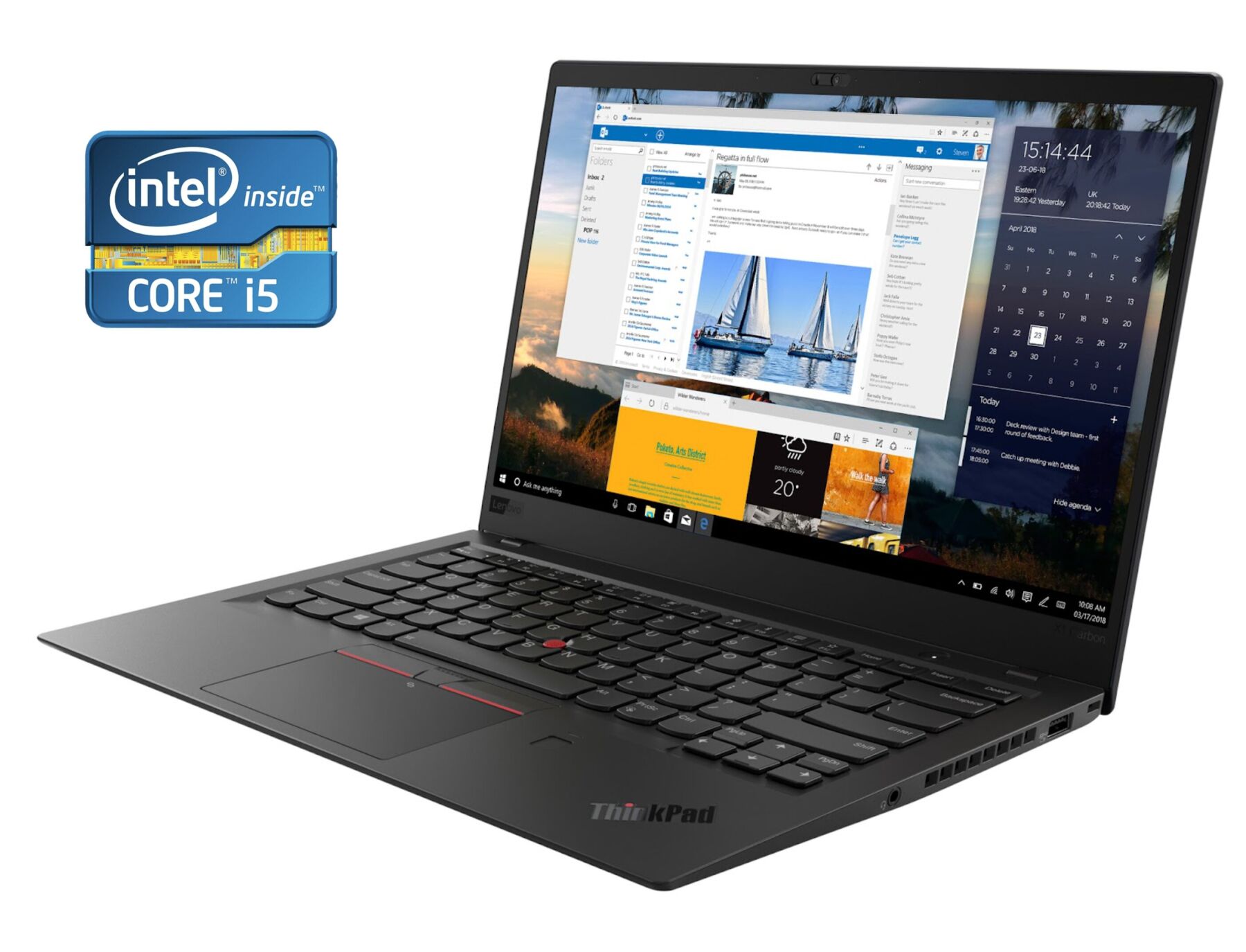 Ультрабук А класс Lenovo ThinkPad X1 Carbon Gen 6 / 14" (2560x1440) IPS ...