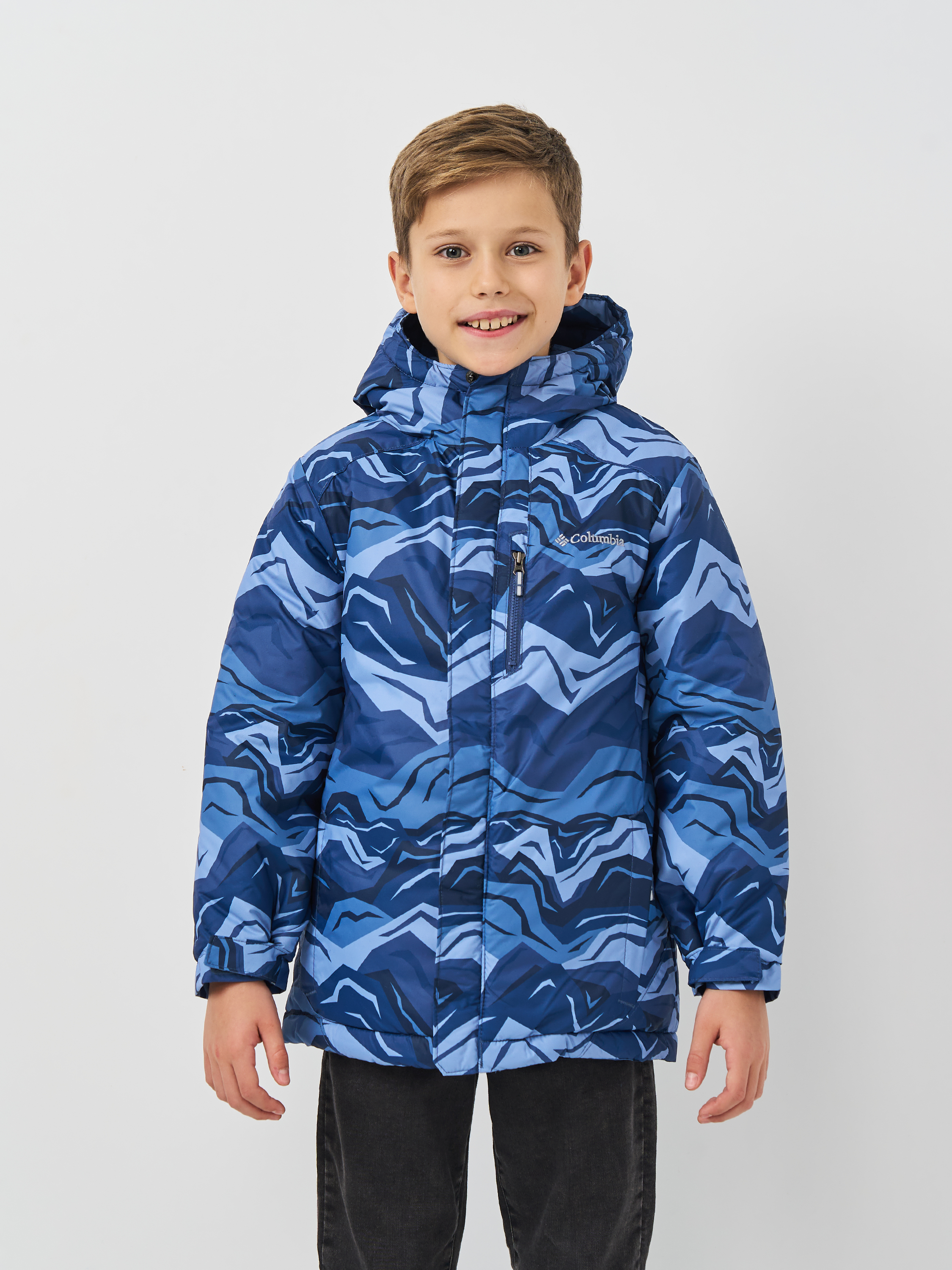 Акция на Підліткова демісезонна куртка для хлопчика Columbia Alpine Free Fall™ II Jacket 1863451-468 134-140 см (S) Темно-синя от Rozetka