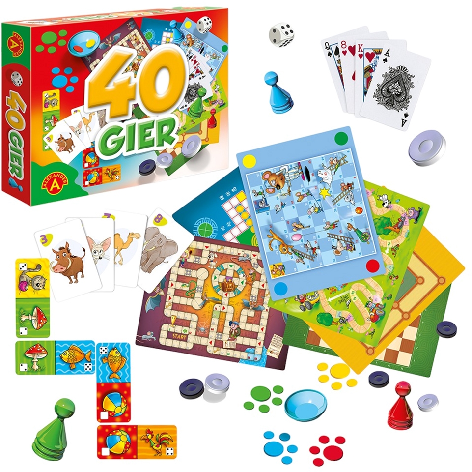 Набор настольных игор Alexander Семейные игры 40 игр (5906018026573 ...