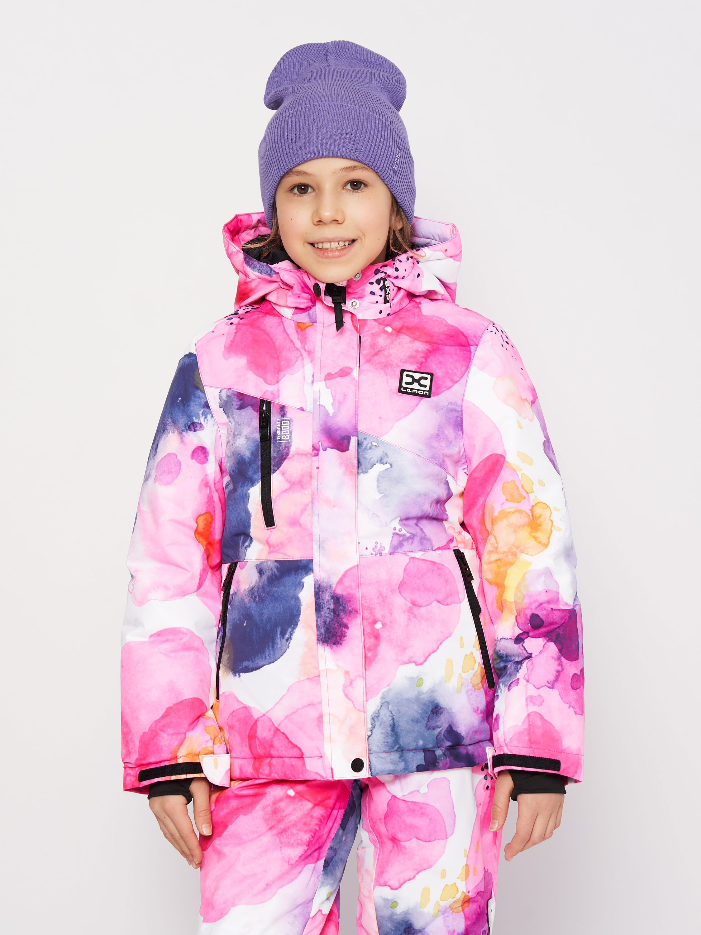 Акція на Підліткова зимова лижна куртка для дівчинки Lemon Outerwear Snow&Ski Girl ZL3152109OSG-007 164 см Рожева від Rozetka