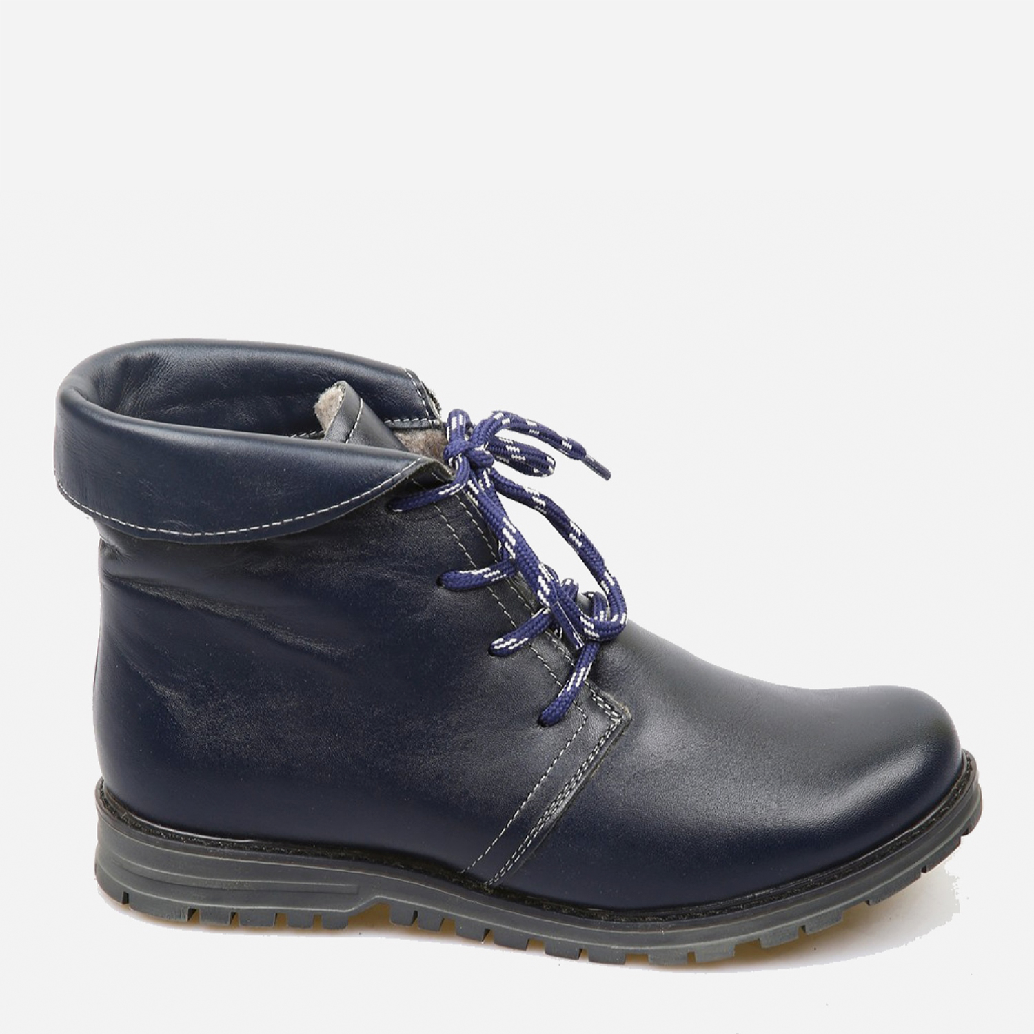 Акція на Жіночі зимові черевики низькі Viva SIV-10414-Navy-blue 36 23 см Темно-сині від Rozetka